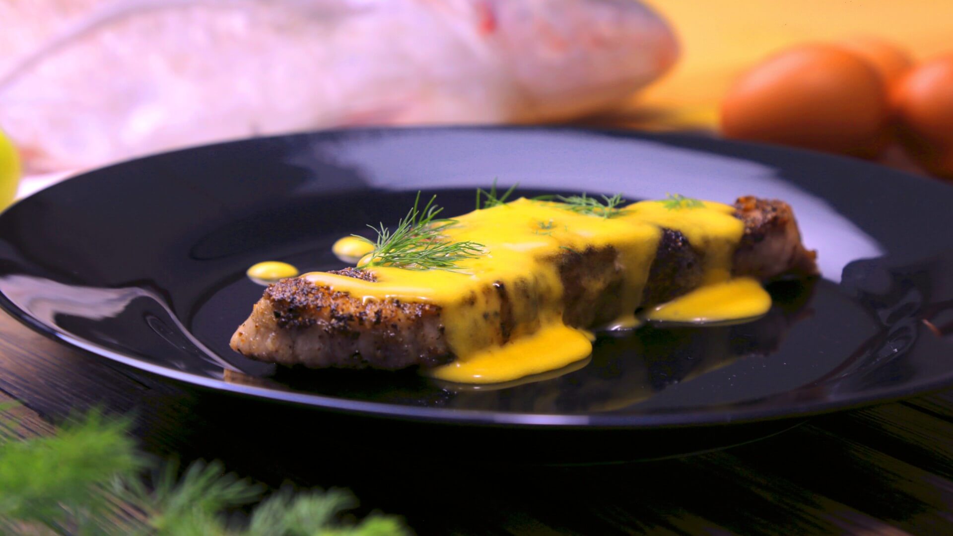 




 Grilled fish with hollandaise


