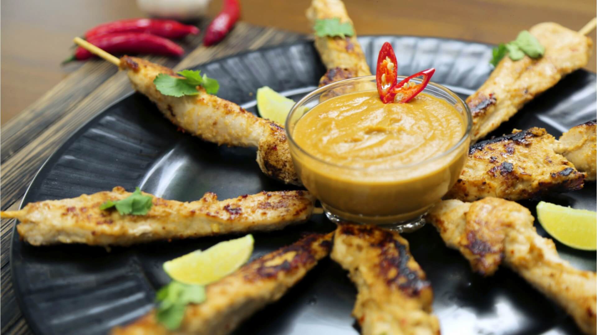 




chicken satay with peanut sauce


